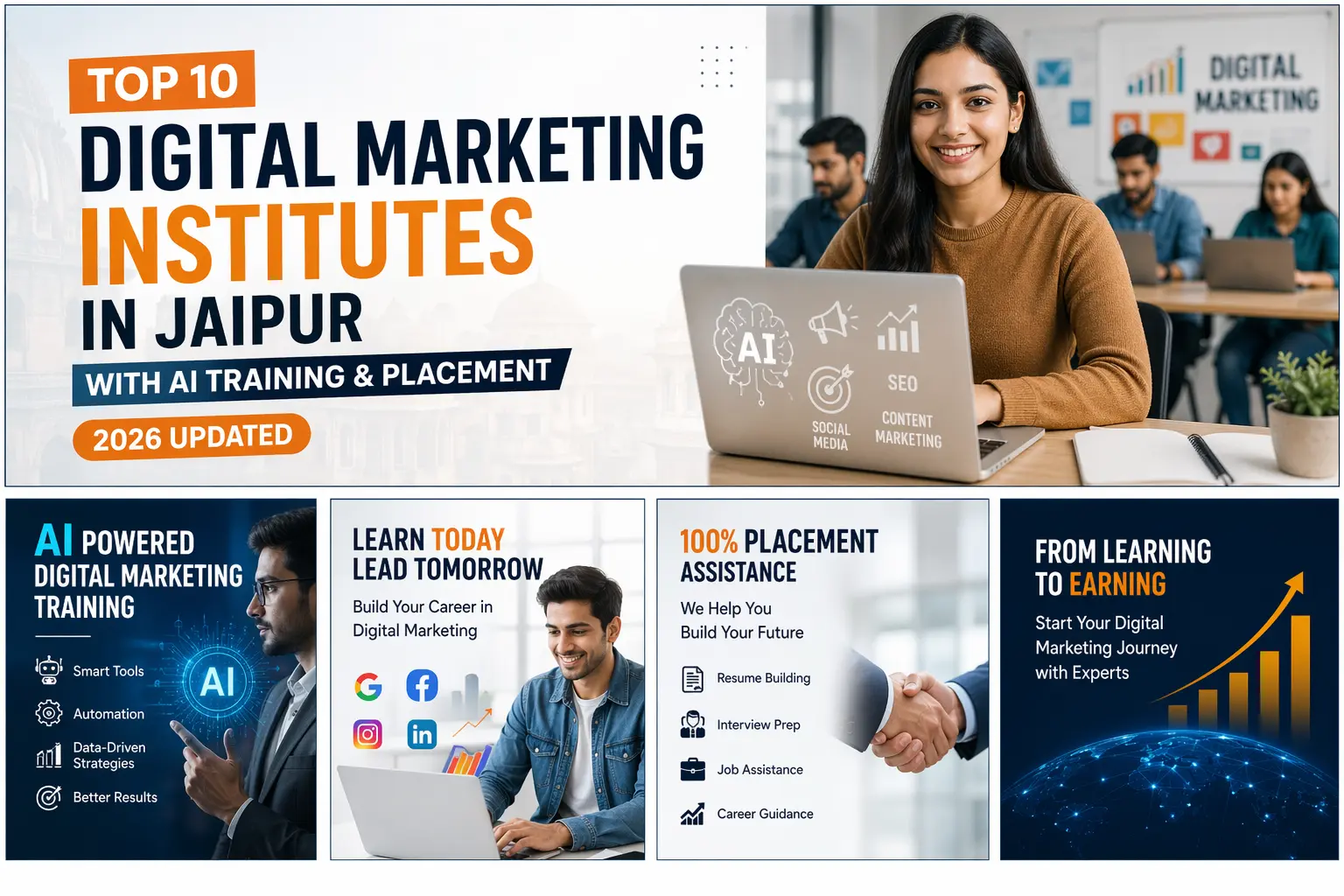 Top 10 Digital Marketing Institutes in Jaipur with AI Training & Placement 2026