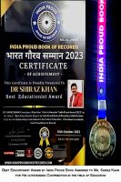 Awarded By Bharat Gaurav Samman